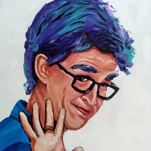 Painting original art canvas acrylic paint maddow